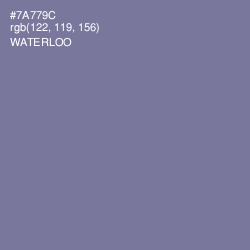 #7A779C - Waterloo  Color Image